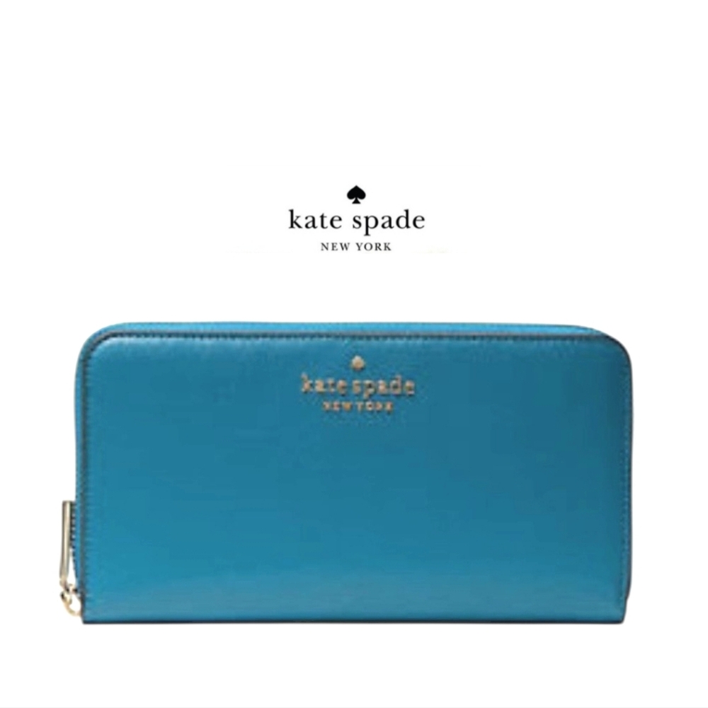 Kate Spade New York Madison Large Continental Zip Around Wallet in Teal